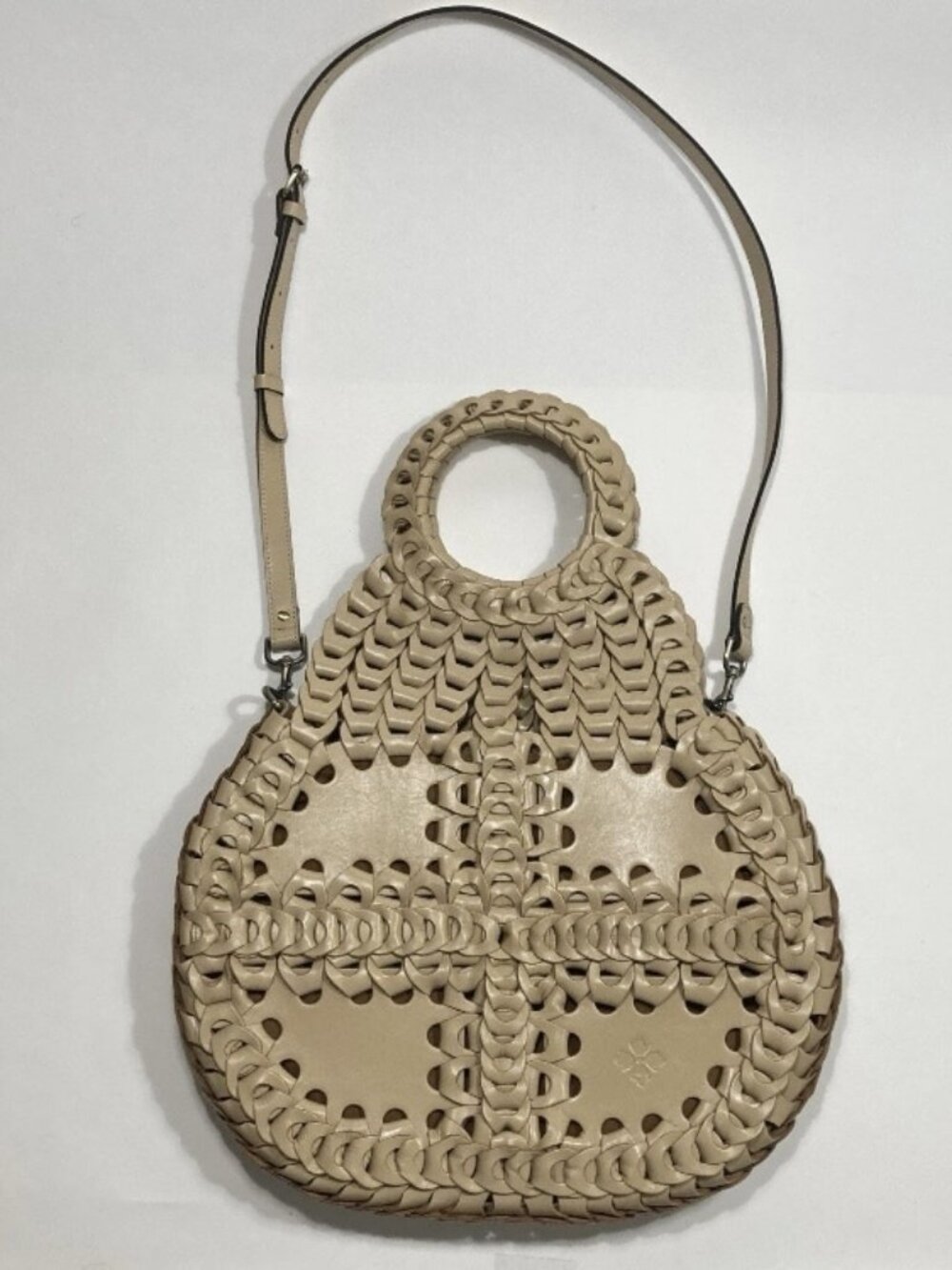 Patricia Nash Pisticci Woven Leather Shoulder Bag with Top Handle